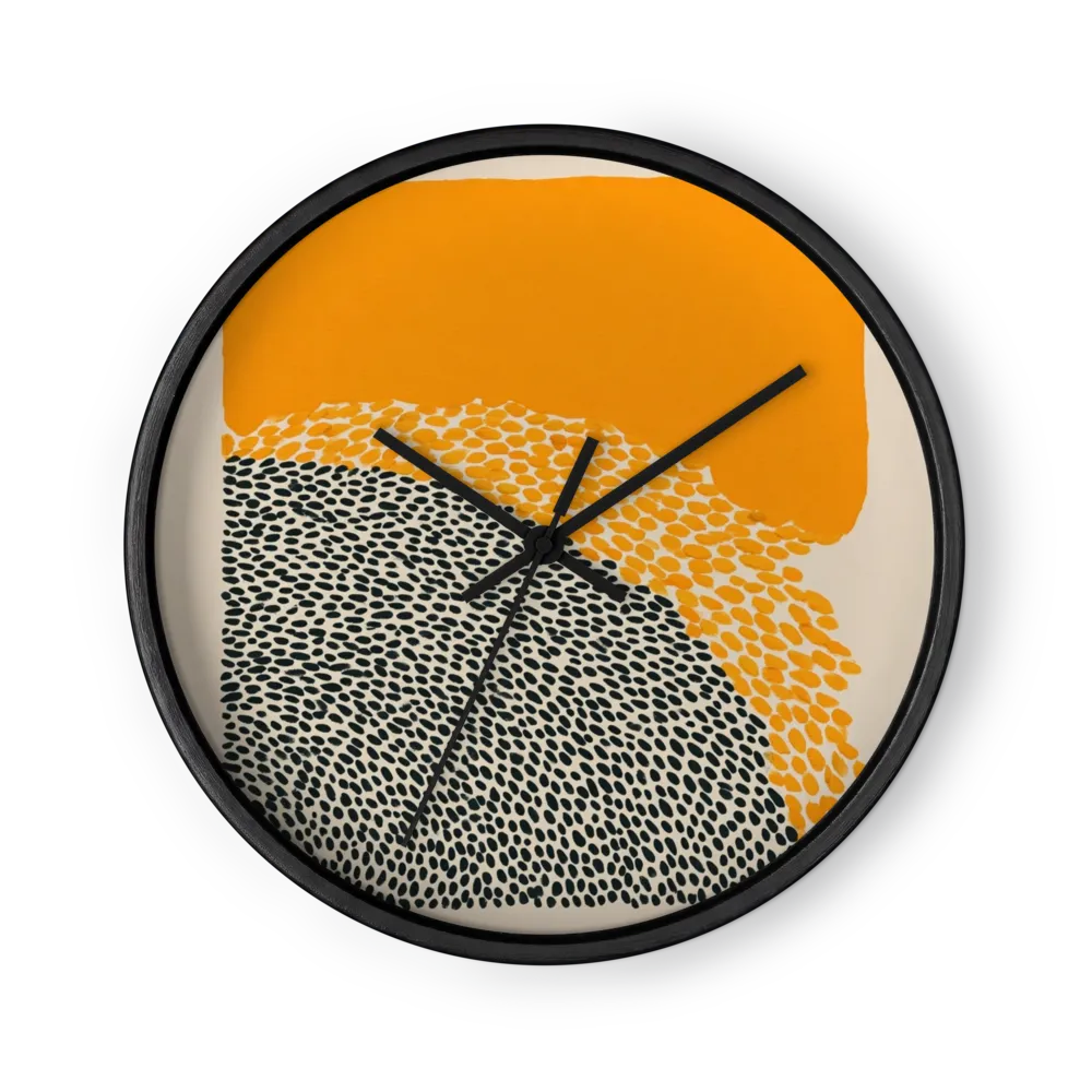 Orange and Black Dot Composition