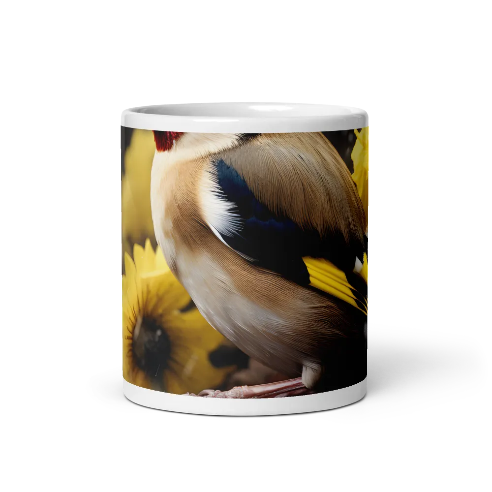 Harmony in Nature: A Goldfinch Amidst Blooms