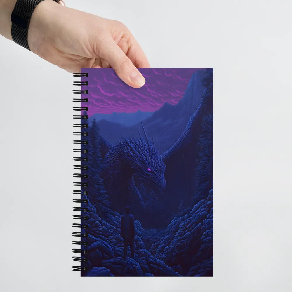 Lone Figure, Mythic Dragon 
 Spiral Notebook | 140 pages