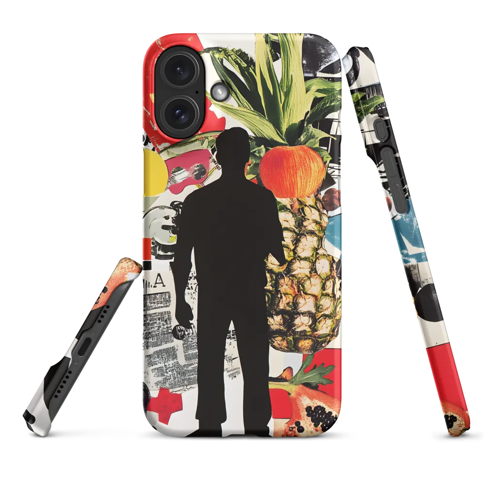 Silhouette with Fruits Collage | Phone Case