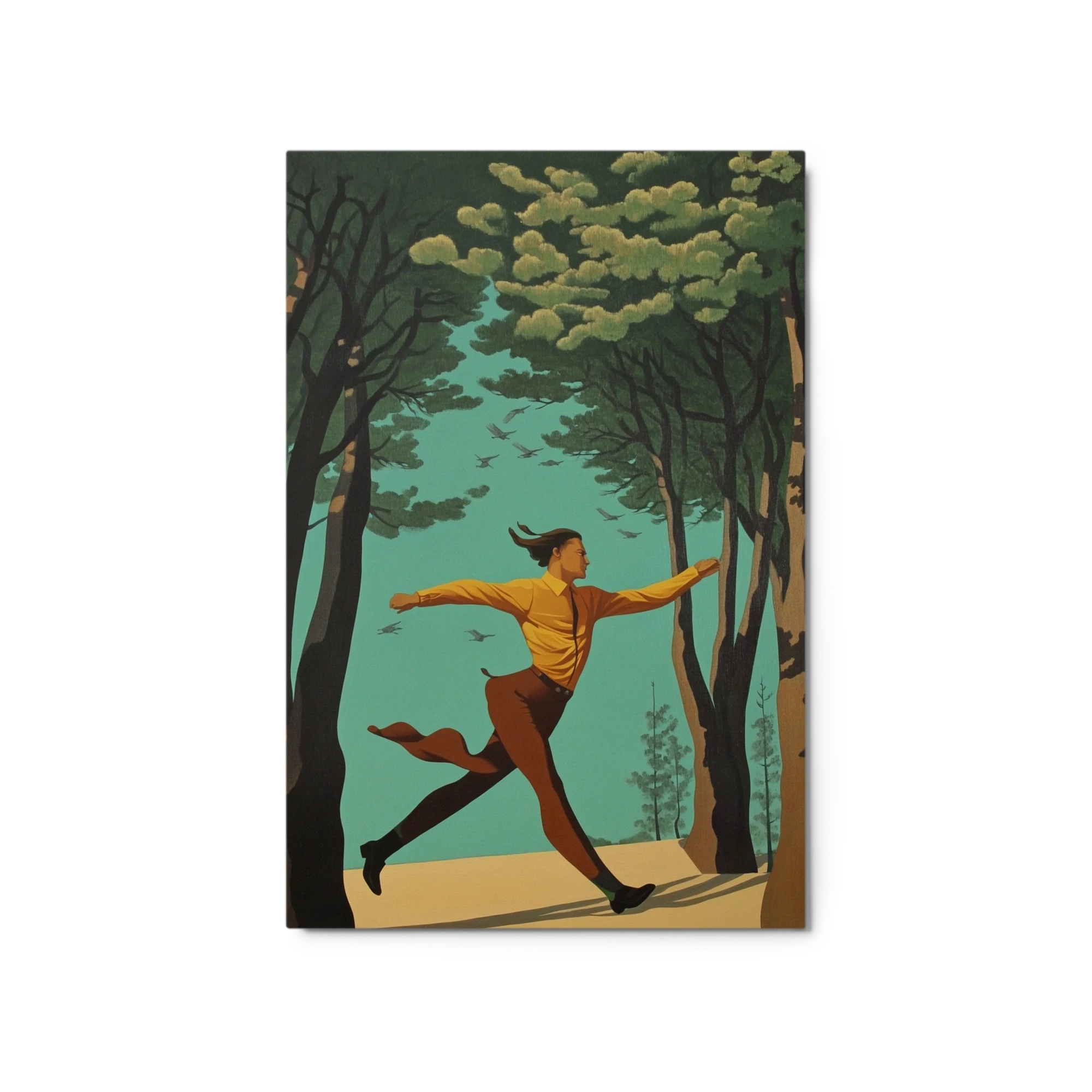 Running Figure in Forest