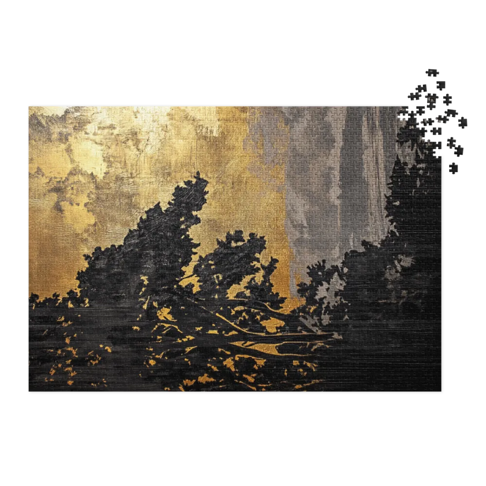 Golden Woodlands 
 Jigsaw Puzzle in Tin Box