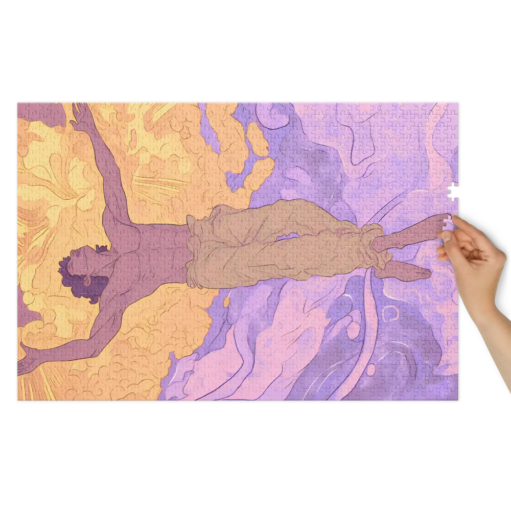 Floating Figure Among Clouds | Jigsaw Puzzle (252/520 pieces)