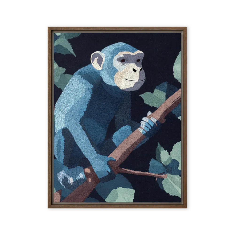 The Indigo Primate 
 Poster with Red oak Frame | 20″x 30″
