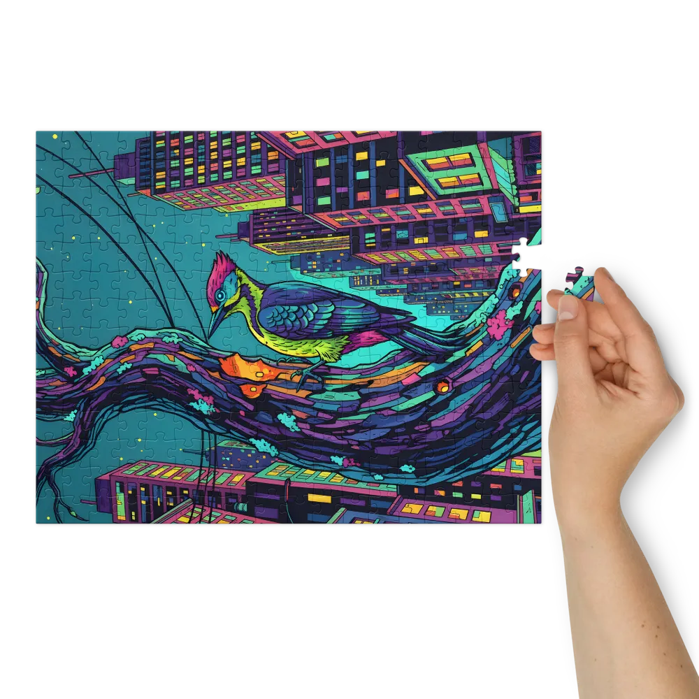 Neon City Woodpecker | Jigsaw Puzzles