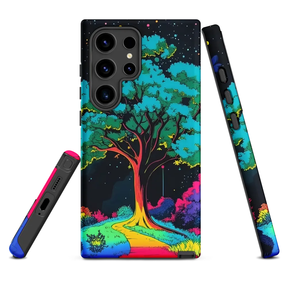 Vibrant Tree in Surreal Landscape | Phone Case