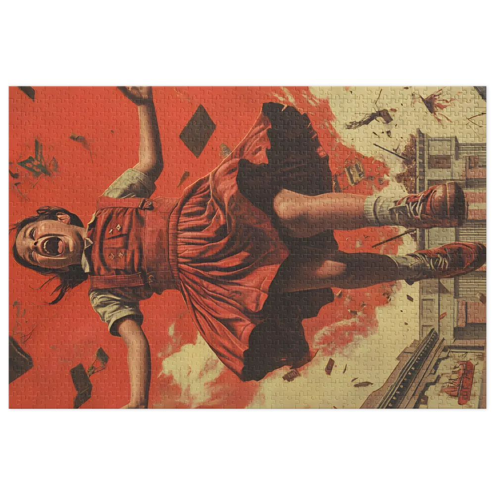 Surreal Girl in Red Dress | Jigsaw Puzzle (252/520 pieces)