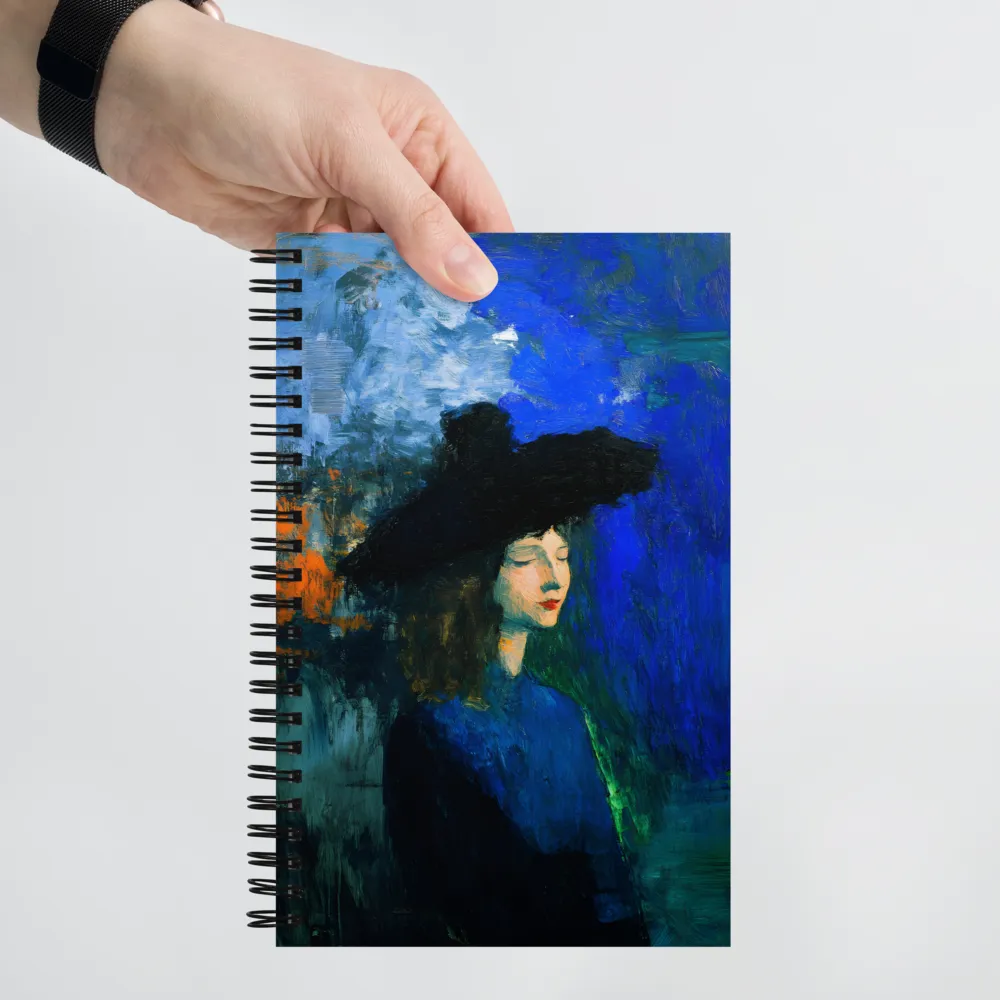 Serene Woman in Hat 
 Spiral Notebook | 140 pages