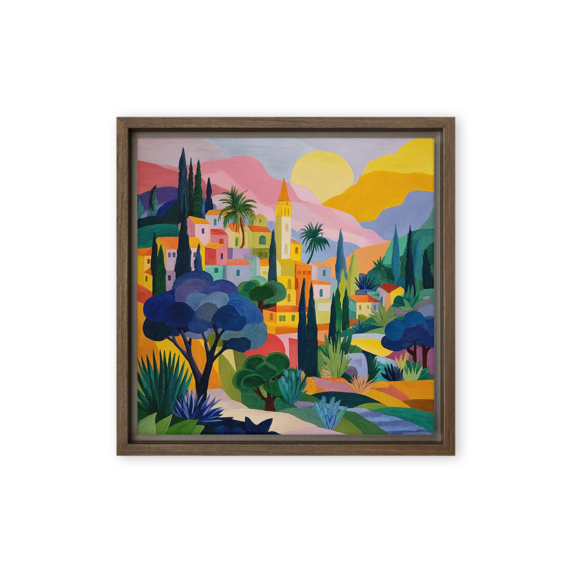Sunlit Mediterranean Village