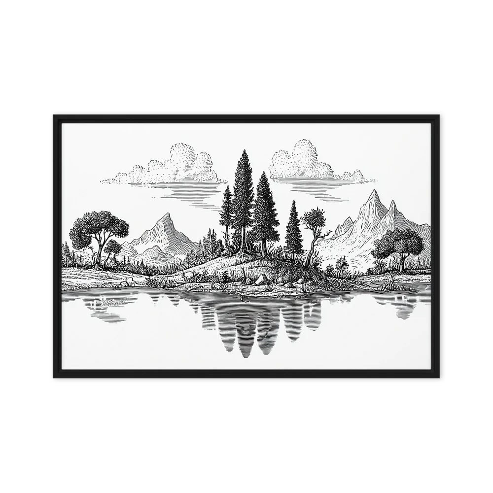 Lake Reflection in the Mountains | Art Print