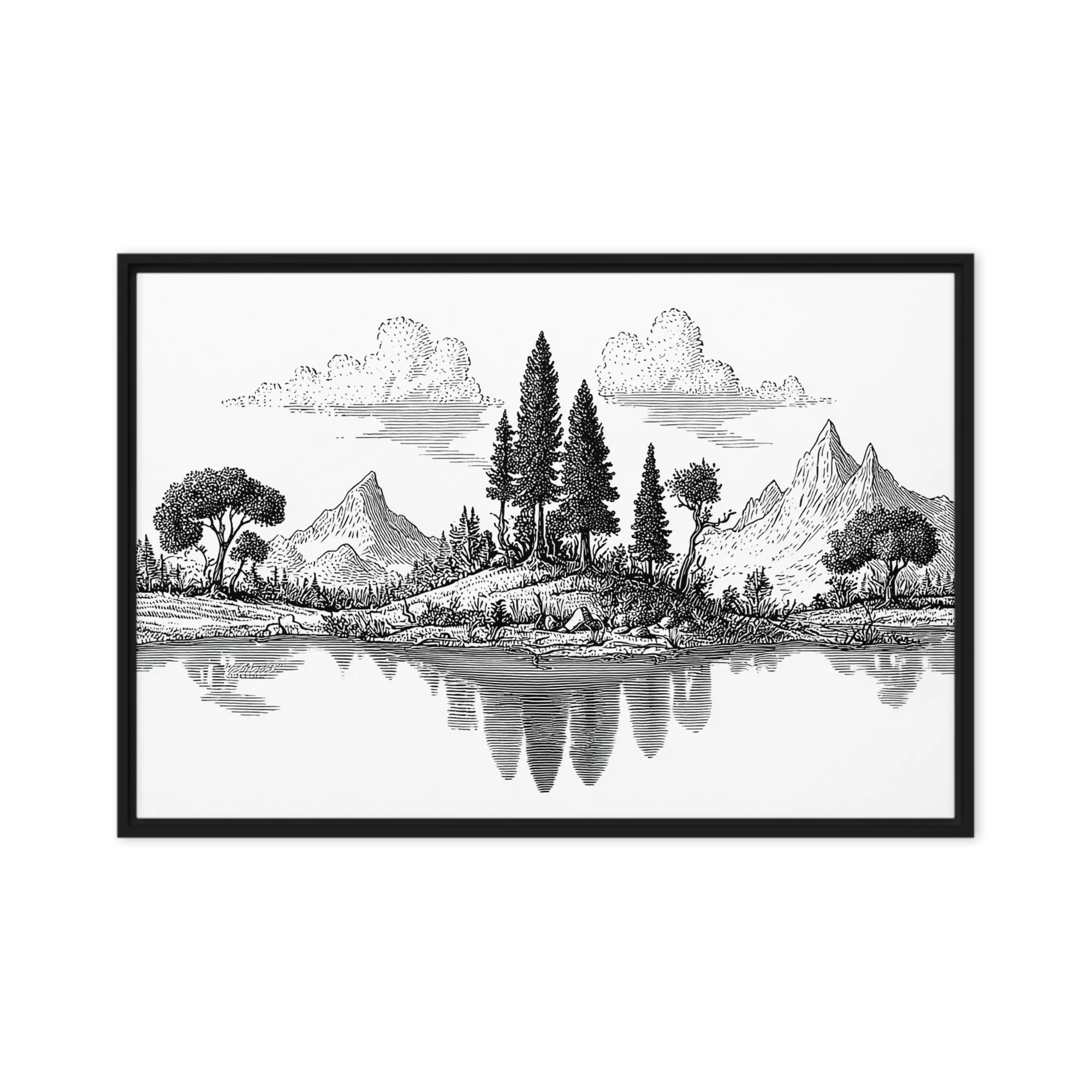 Lake Reflection in the Mountains | Art Print