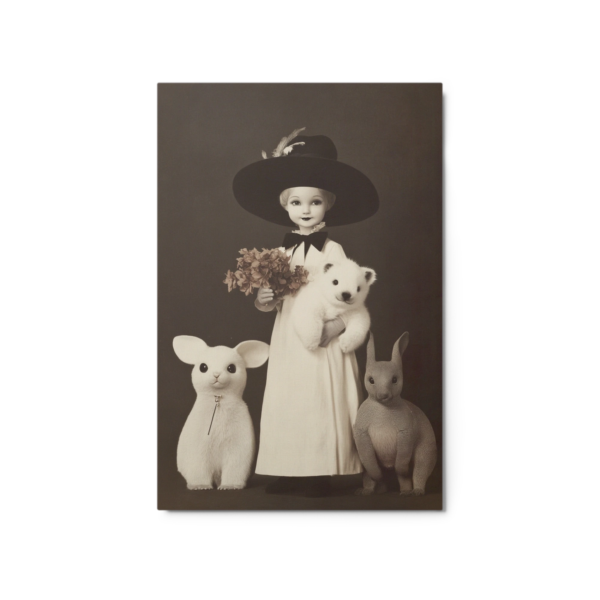 Whimsical Sepia Portrait