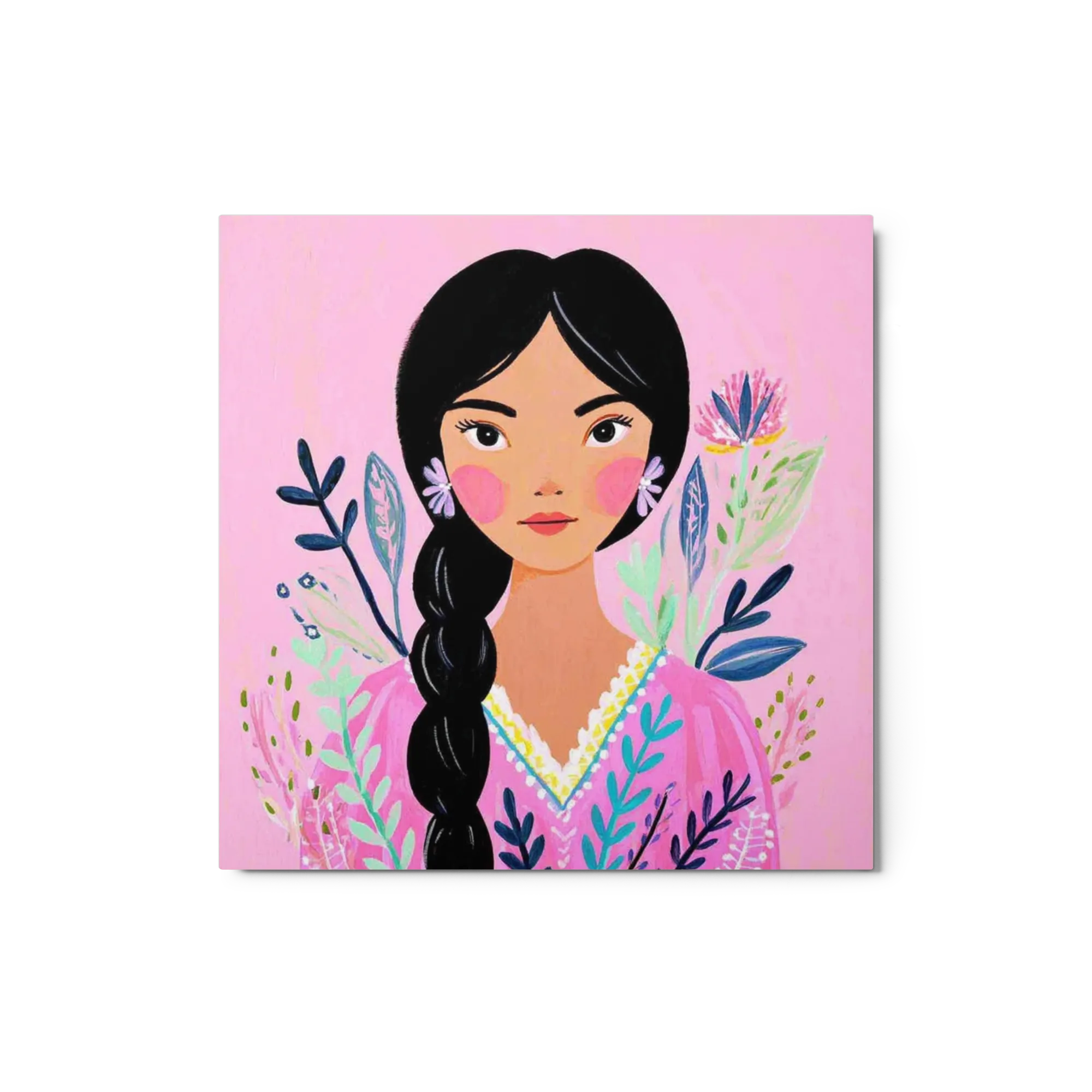 Girl with Botanical Braids