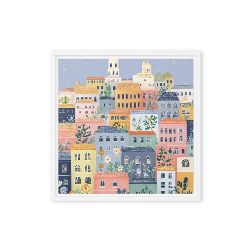 Whimsical Hillside Village | Art Print