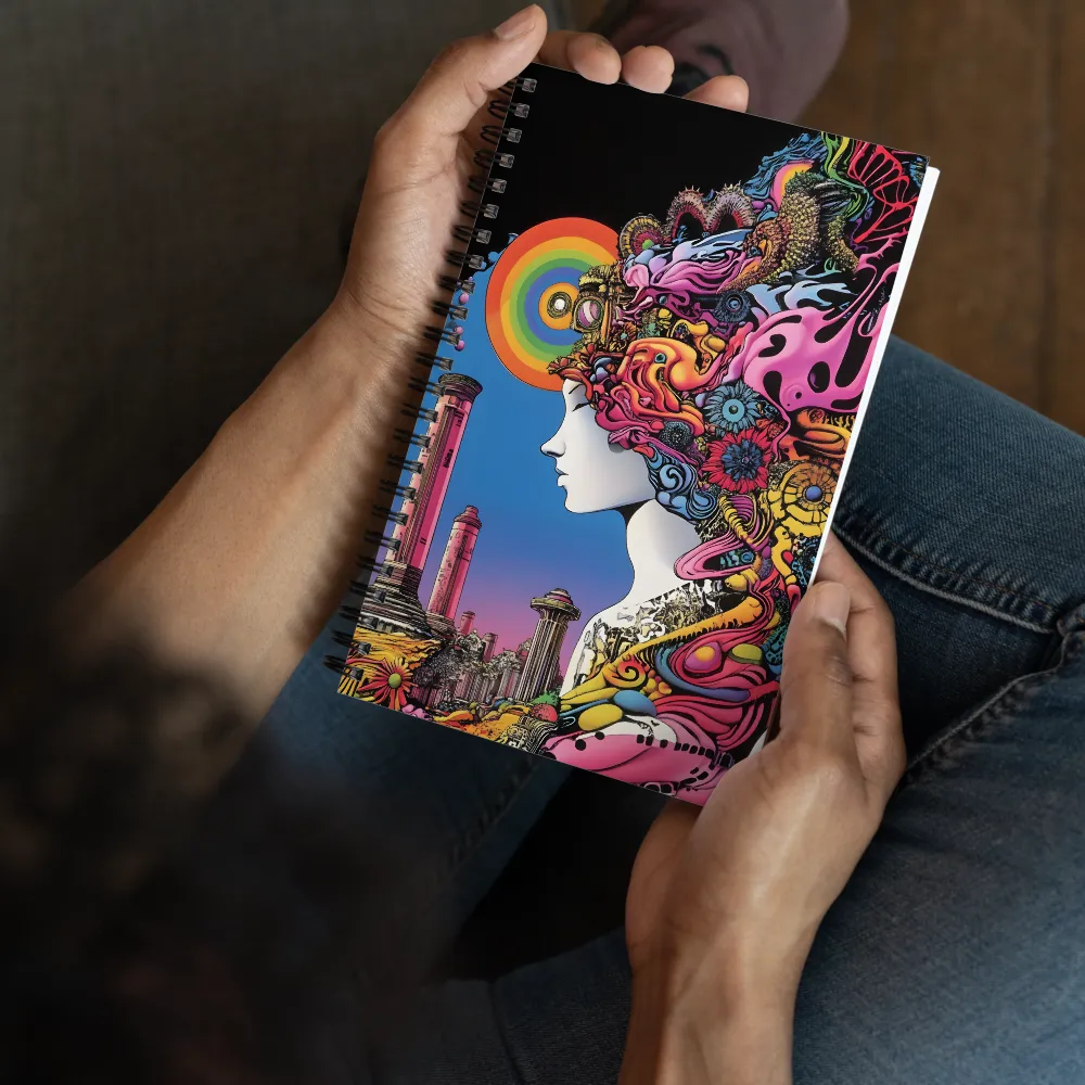 Psychedelic Dreamscape Portrait 
 Spiral Notebook | 140 pages