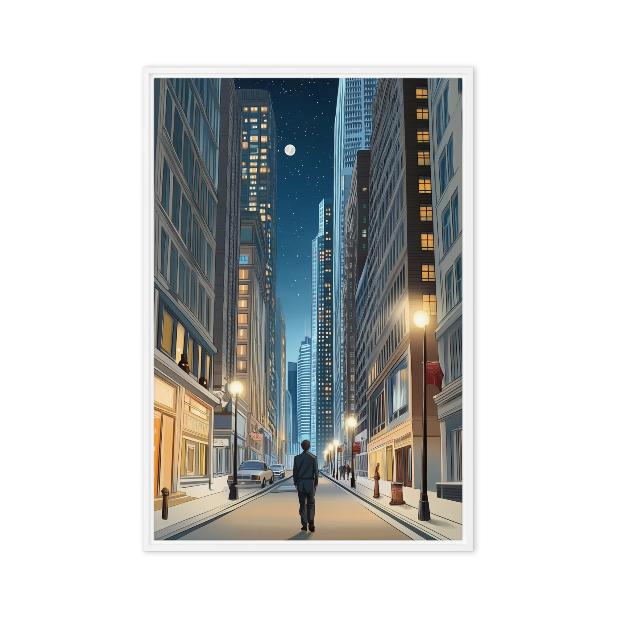 Solitary City Stroll | Art Print