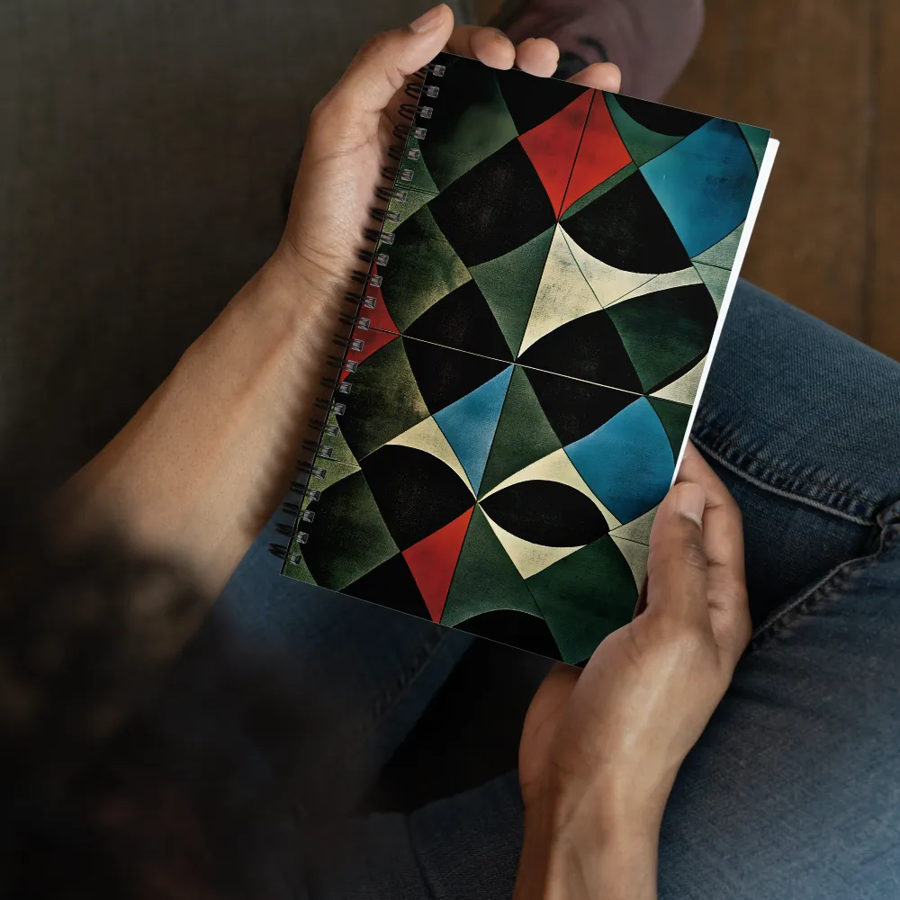 Interlocking Diamond Pattern 
 Spiral Notebook | 140 pages