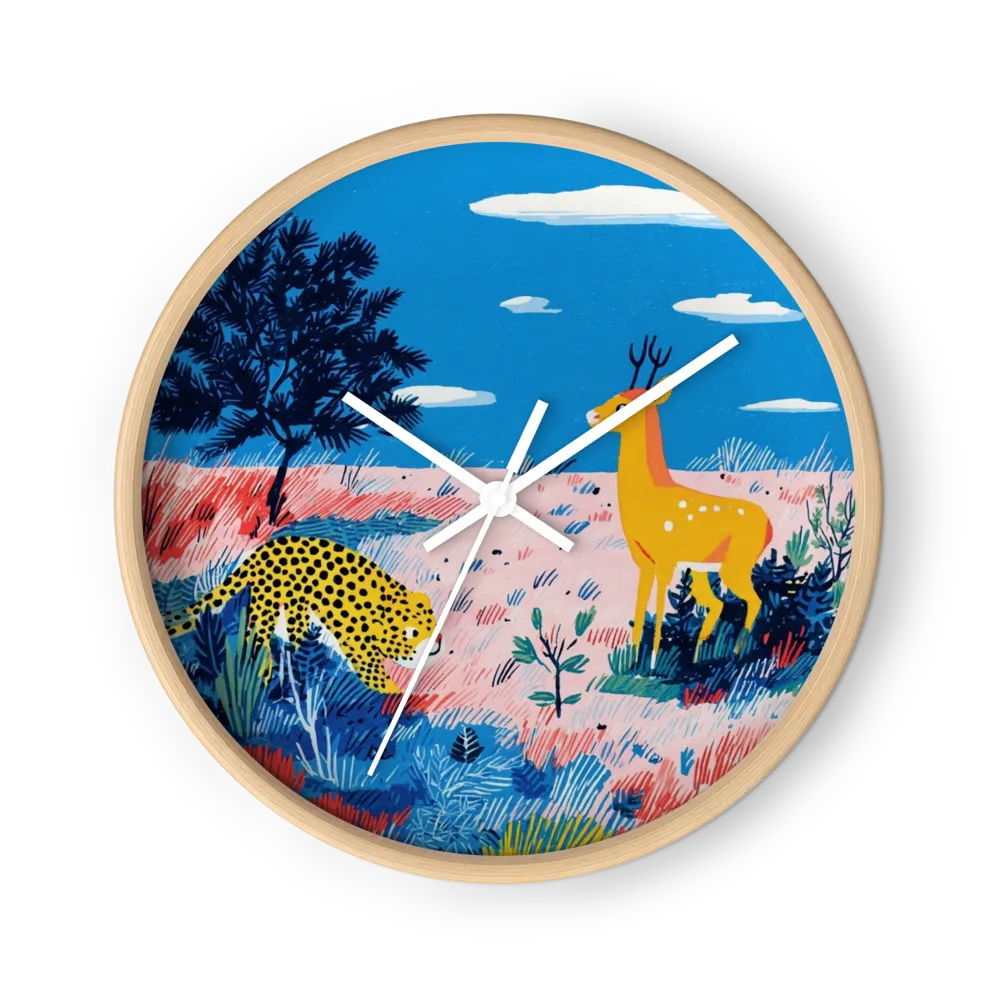 Savannah Encounter | Wall Clock