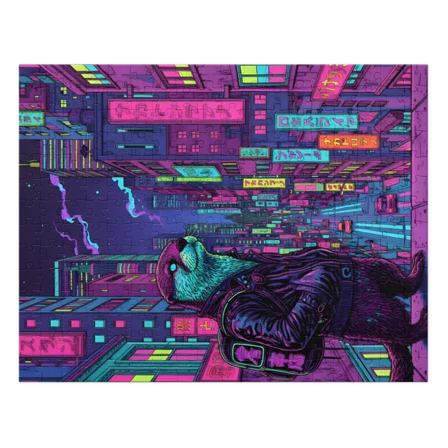 Neon City Otter | Jigsaw Puzzles