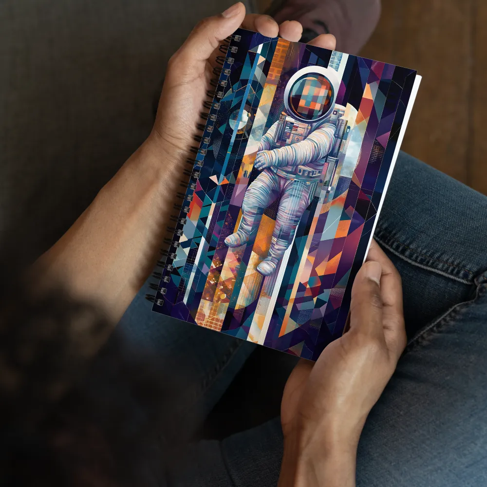 Cosmic Mosaic Astronaut 
 Spiral Notebook | 140 pages