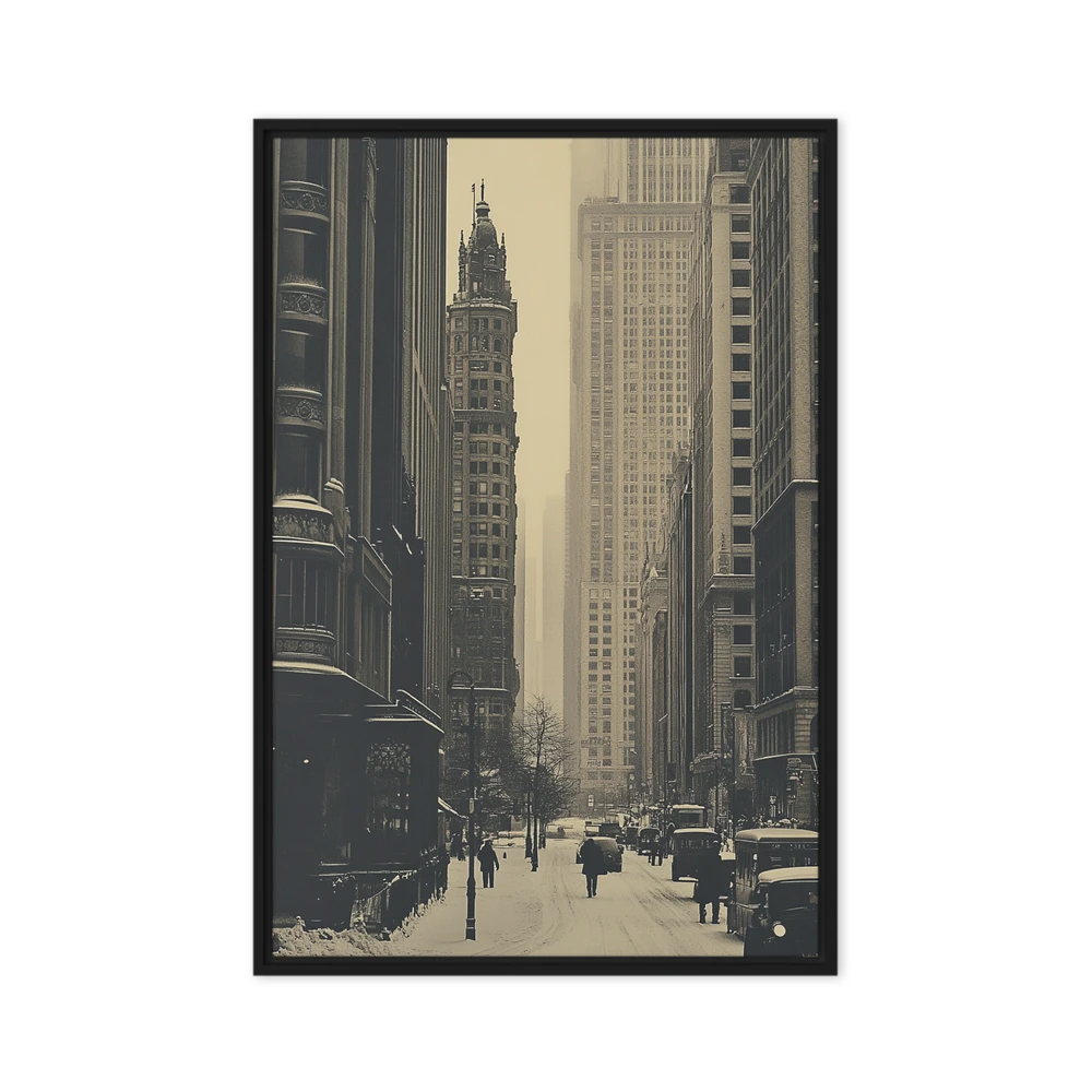 Winter's Urban Embrace | Art Print