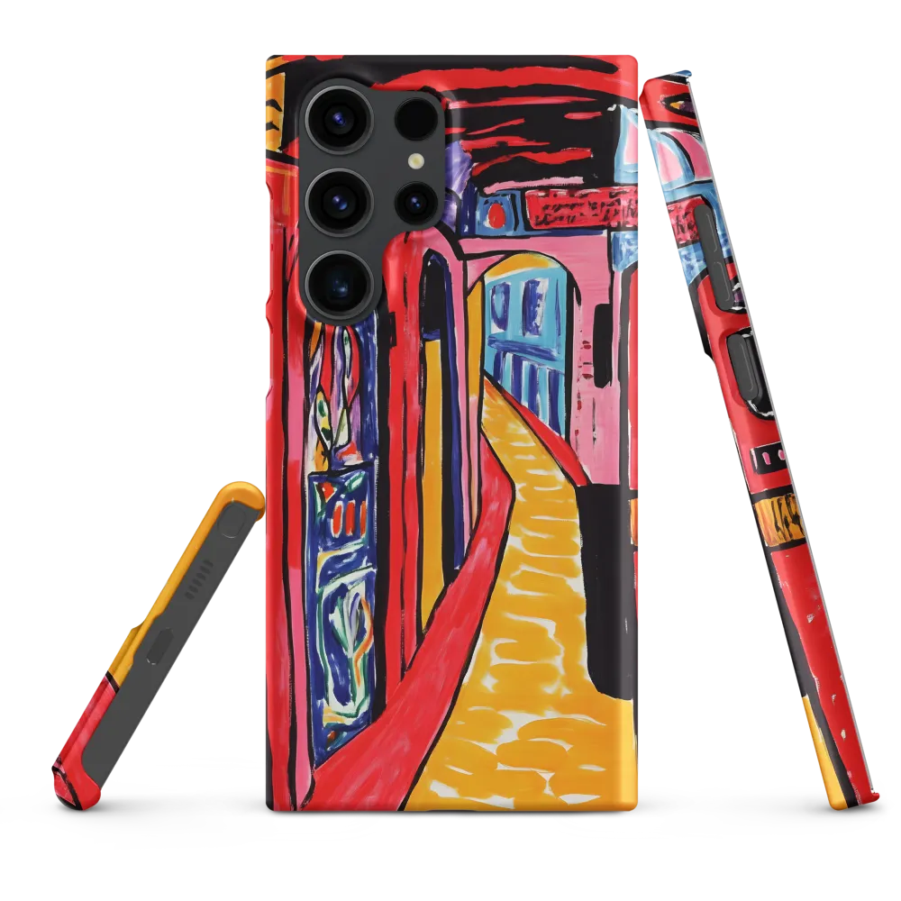 Vibrant Subway Train Station Painting | Phone Case