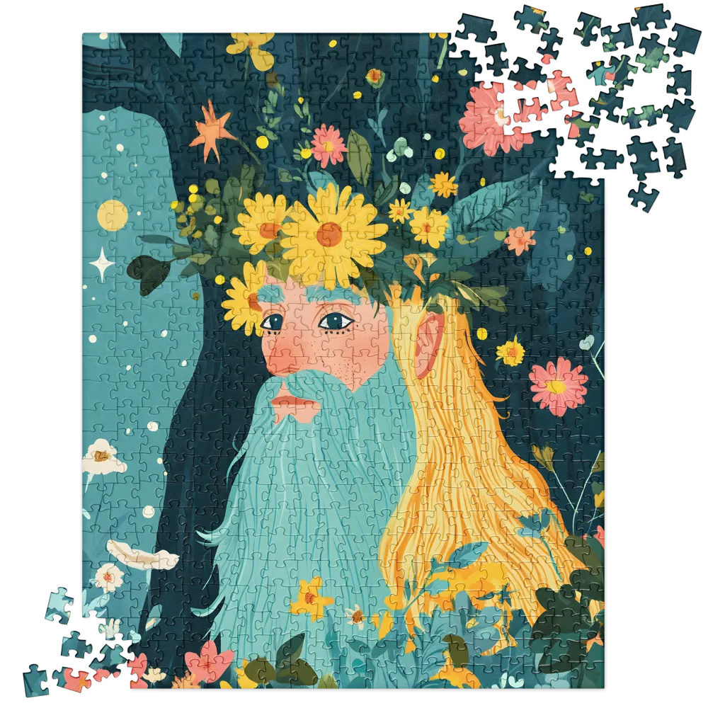 The Forest Guardian's Bloom 
 Jigsaw Puzzle in Tin Box