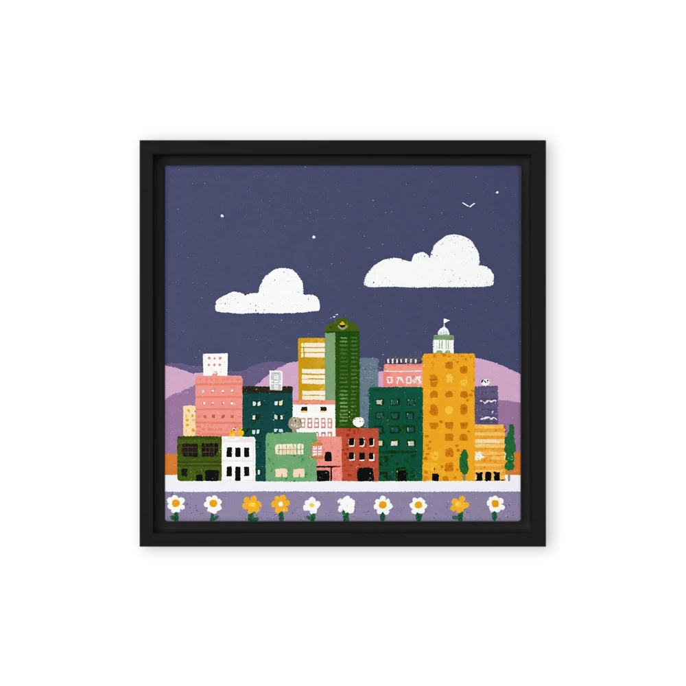 Textured Night City | Art Print