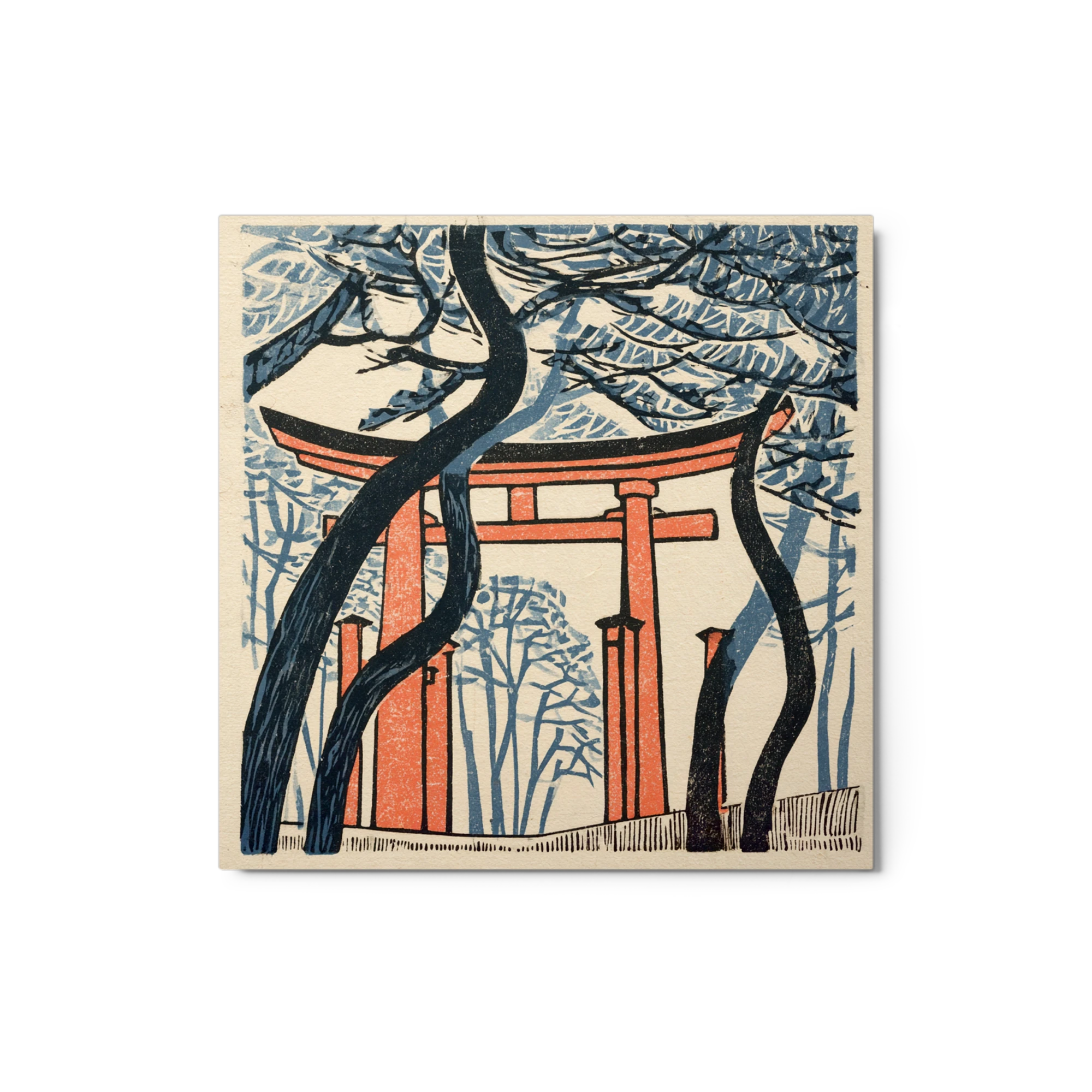 Torii Gate in Pine Forest