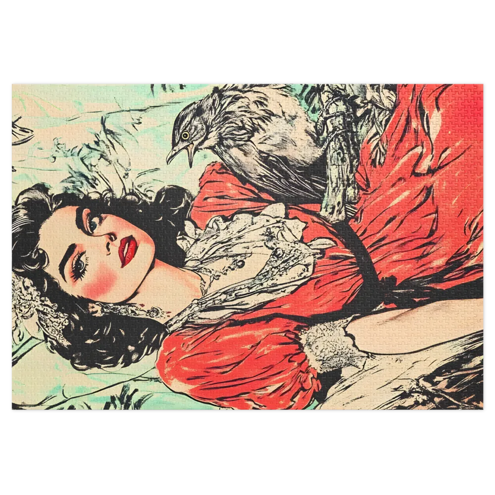 Pin-up Enchantress 
 Jigsaw Puzzle in Tin Box