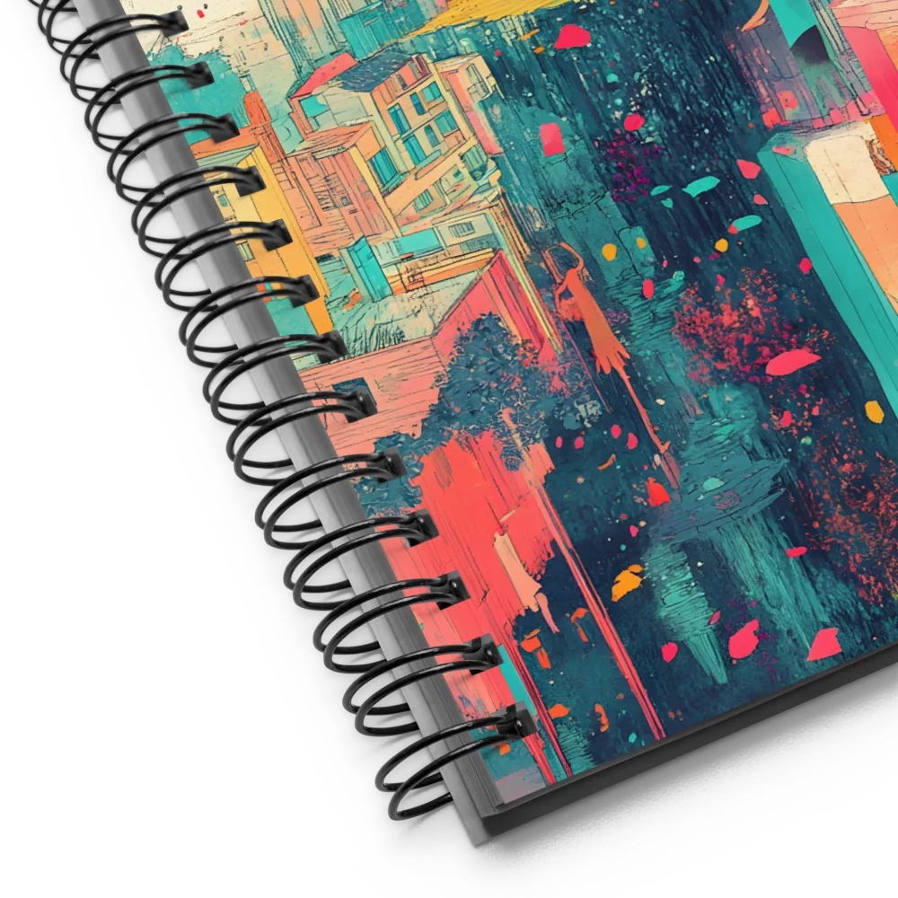 Vibrant Floating Cityscape 
 Spiral Notebook | 140 pages