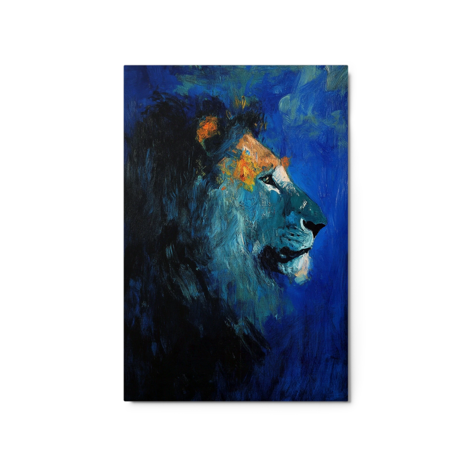 Lion Profile Oil Painting