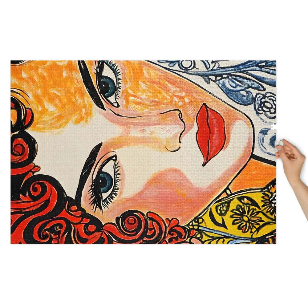 Portrait of a Woman with Red Curls | Jigsaw Puzzle (252/520 pieces)
