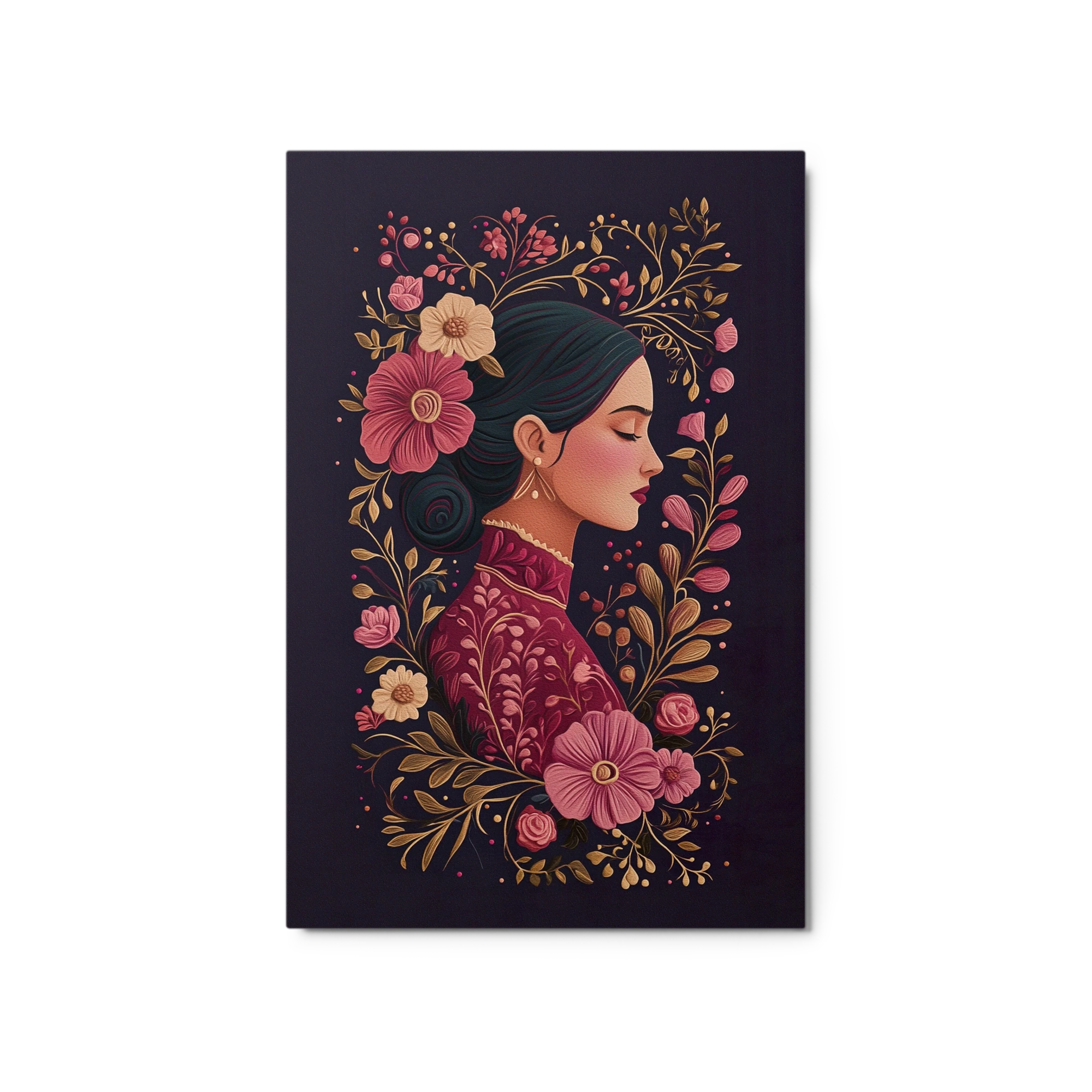 Woman in Floral Elegance