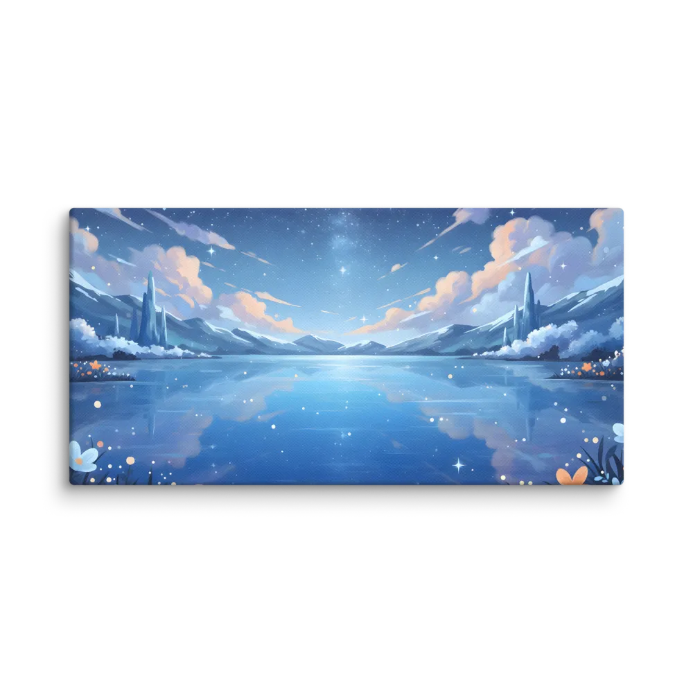 Celestial Lake Reverie 
 Canvas | 10″x 20″