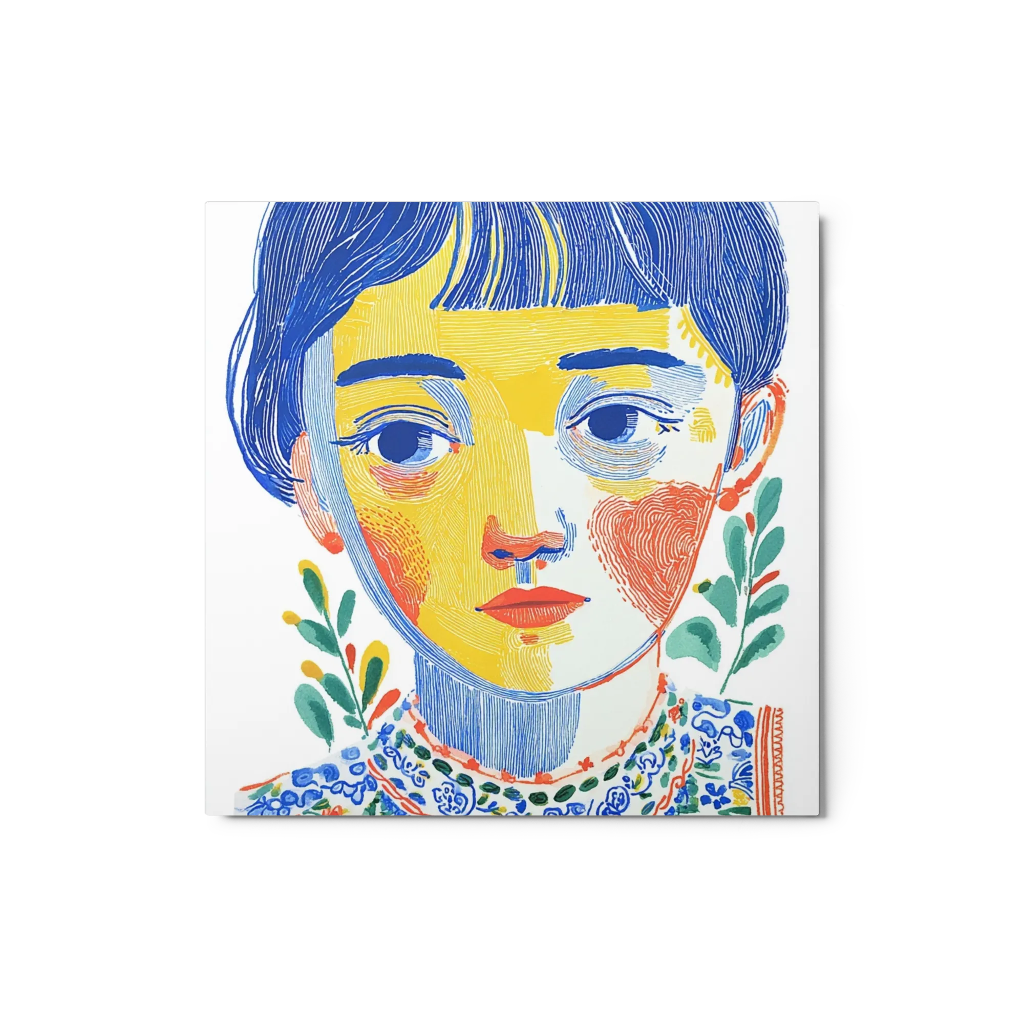 Blue and Yellow Portrait