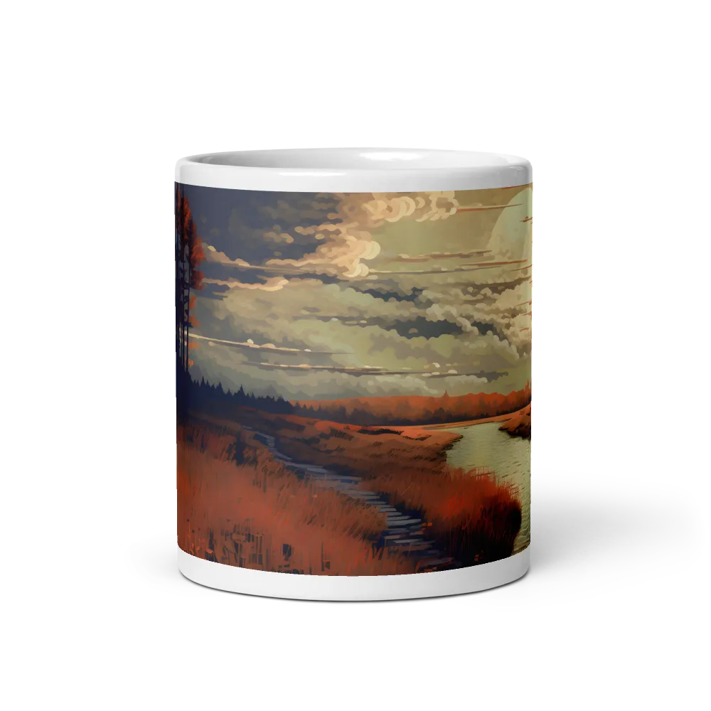 Whispers of Dusk: A Tranquil River Landscape