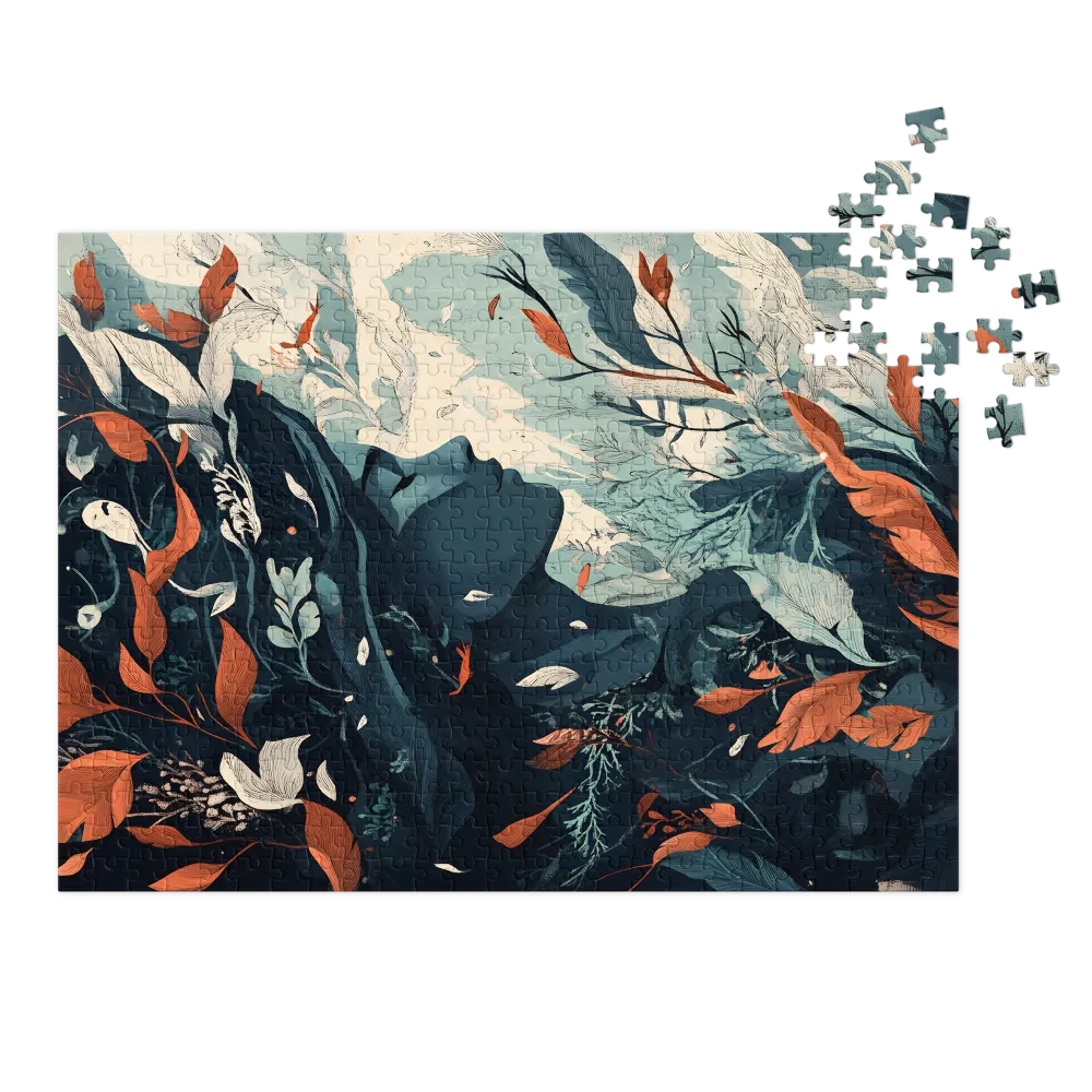 Surreal Female Profile with Nature | Jigsaw Puzzle (252/520 pieces)
