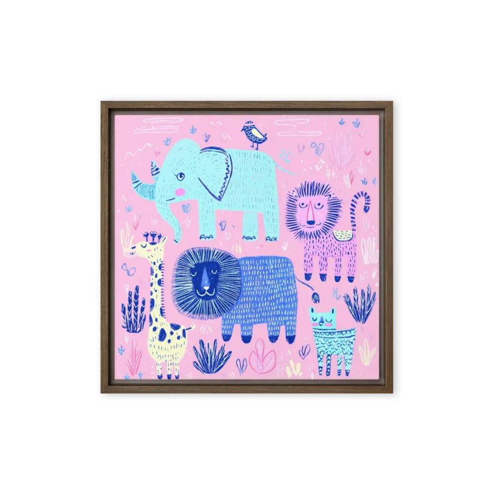 Pink Safari Friends | Art Print