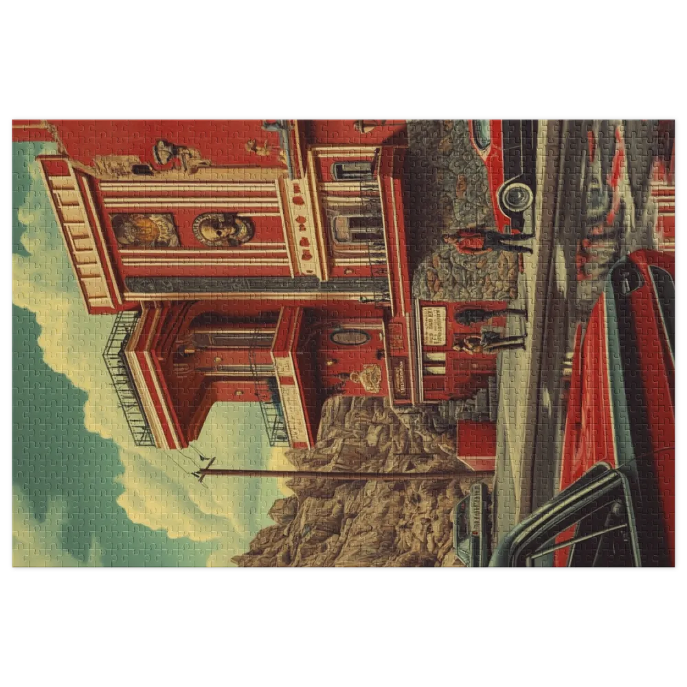 Surreal Retro Building with Cars | Jigsaw Puzzle (252/520 pieces)