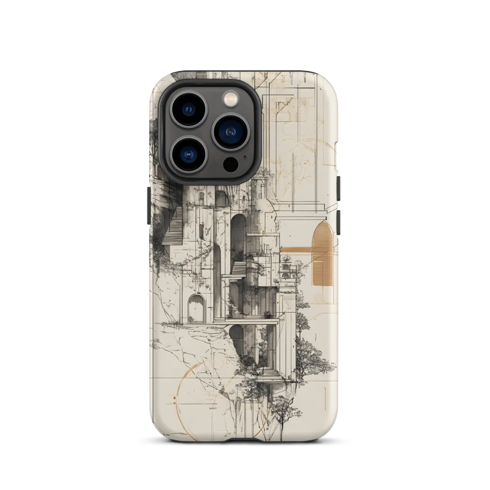 Architectural Landscape Line Art | Phone Case