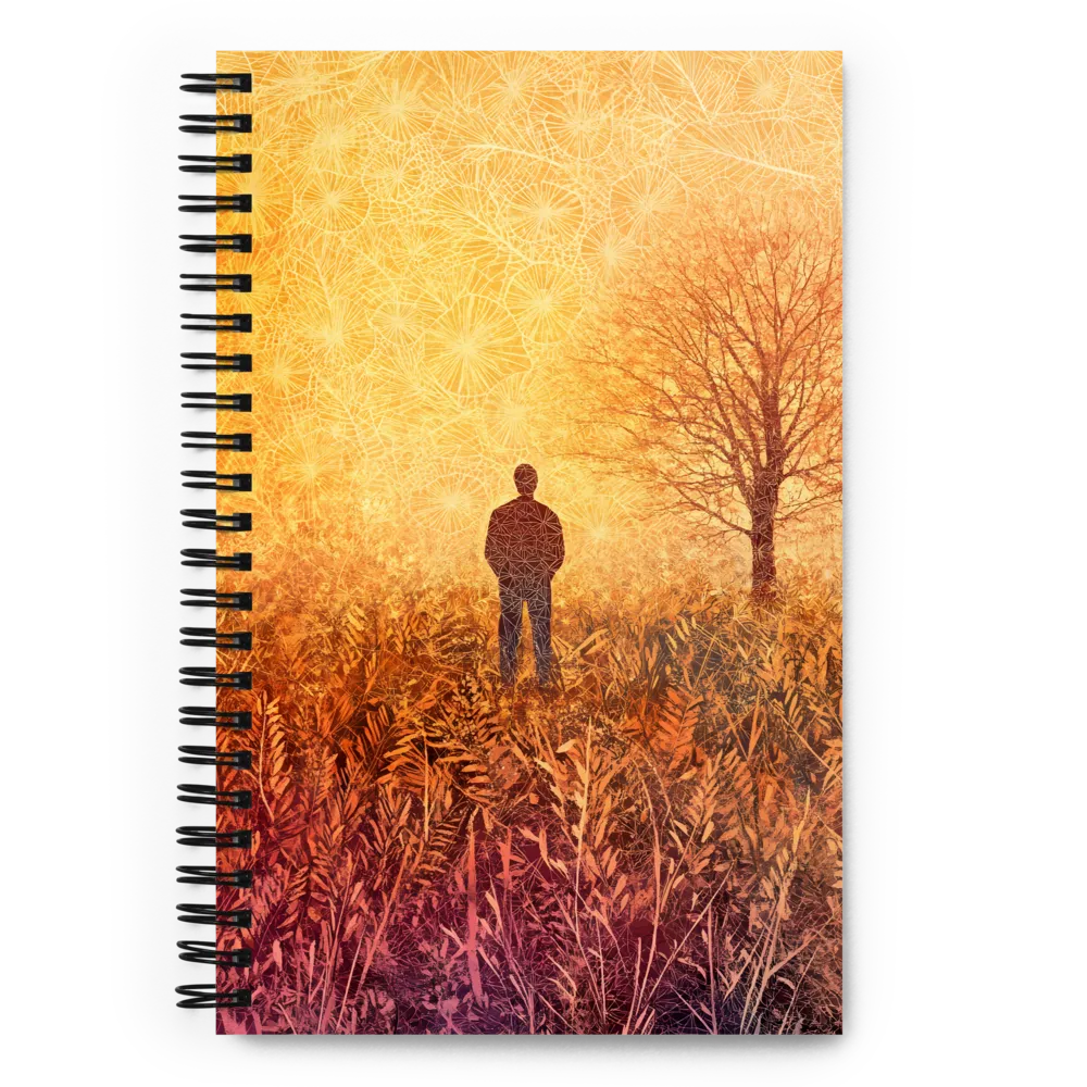 Golden Horizon Silhouette 
 Spiral Notebook | 140 pages