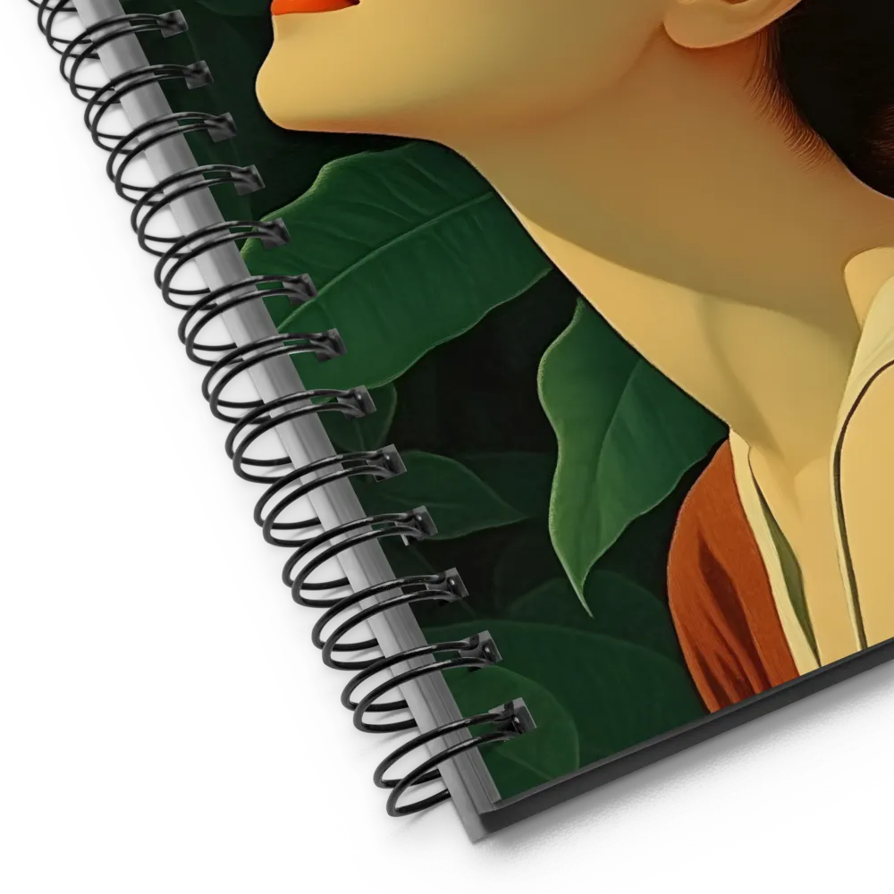 Serene Profile Amidst Flora 
 Spiral Notebook | 140 pages