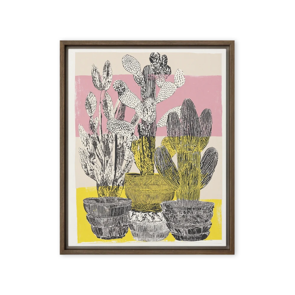 Desert Botanicals in Pink and Yellow | Art Print