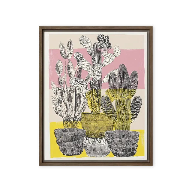 Desert Botanicals in Pink and Yellow | Art Print