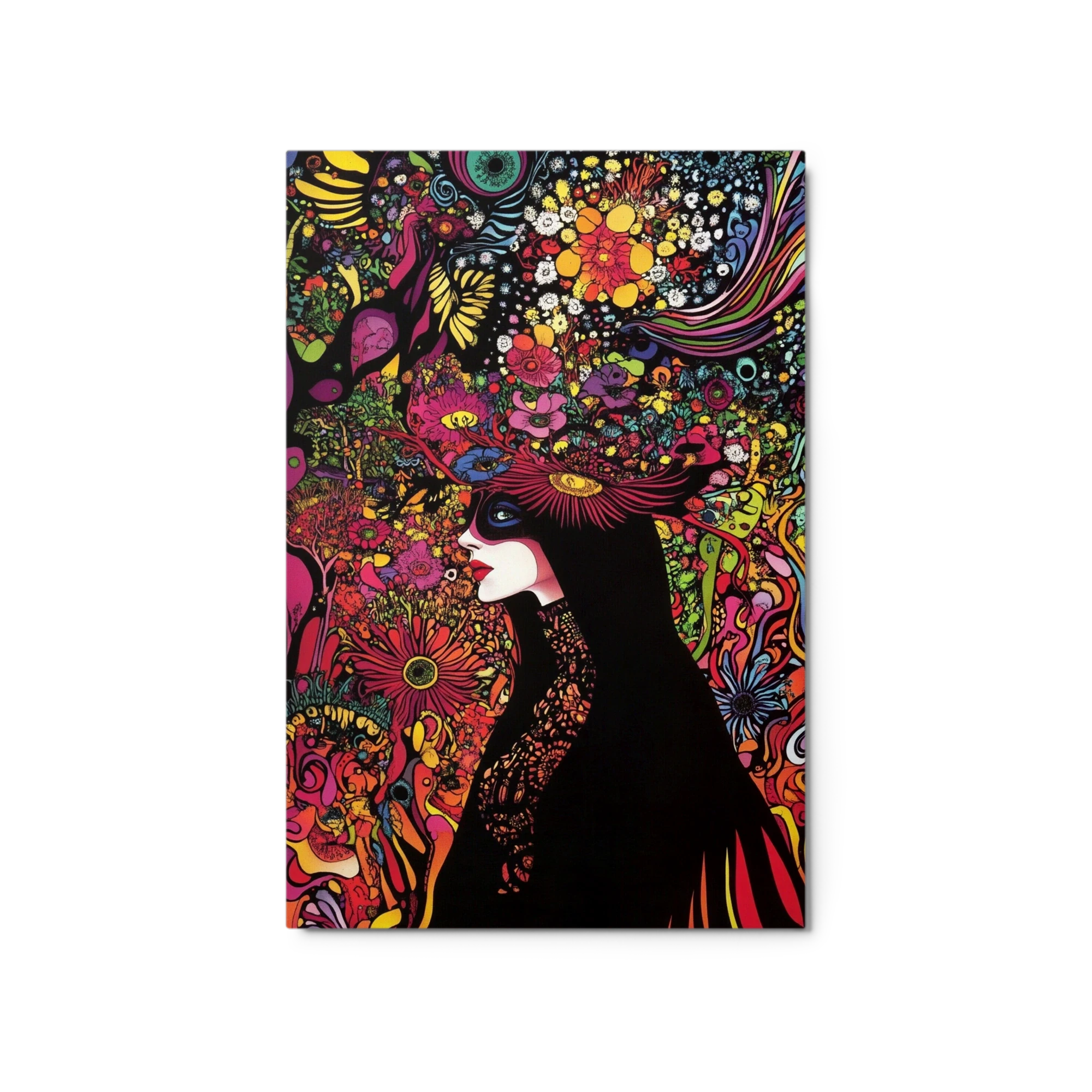 Psychedelic Floral Female Illustration