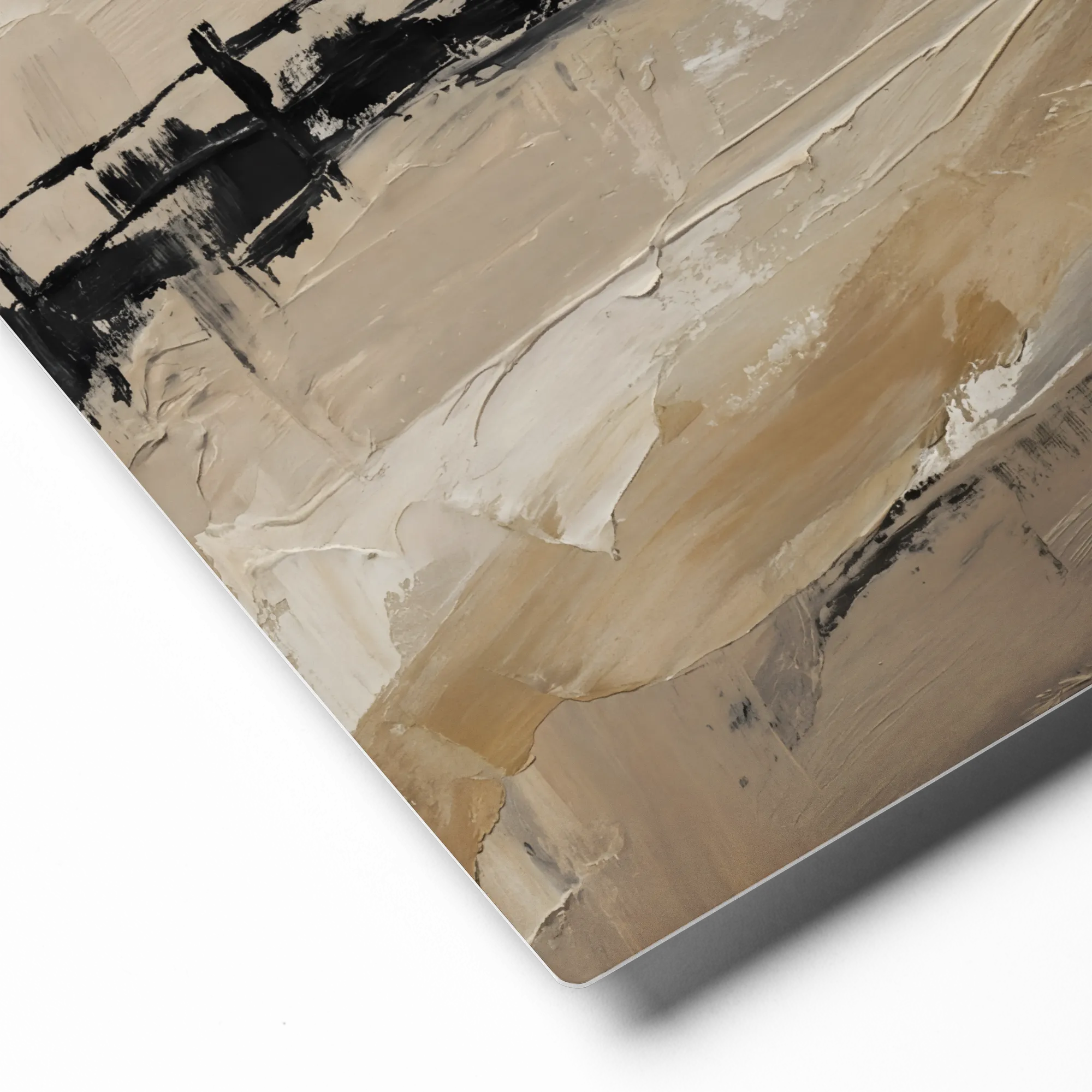 Serene Textured Horizon 
 Metal Print | 12″x 12″