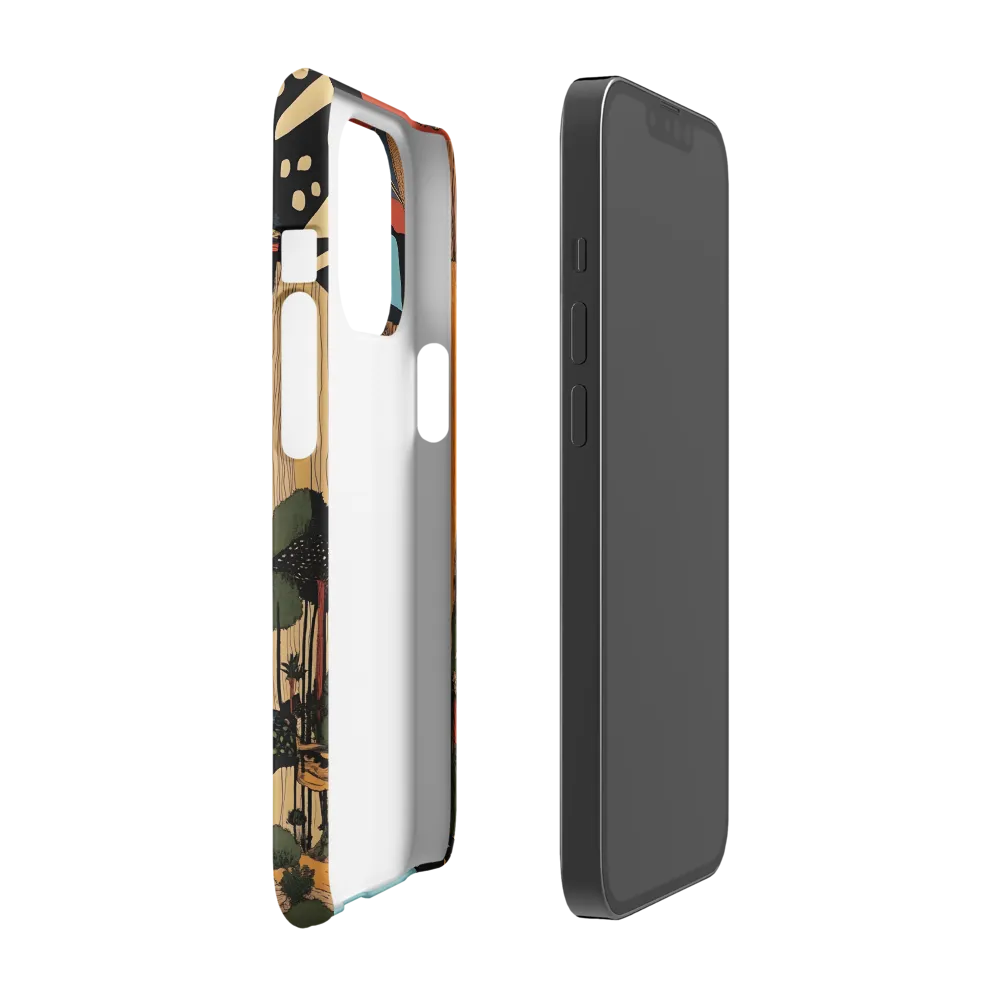 Surreal Landscape with Giant Mushrooms | Phone Case