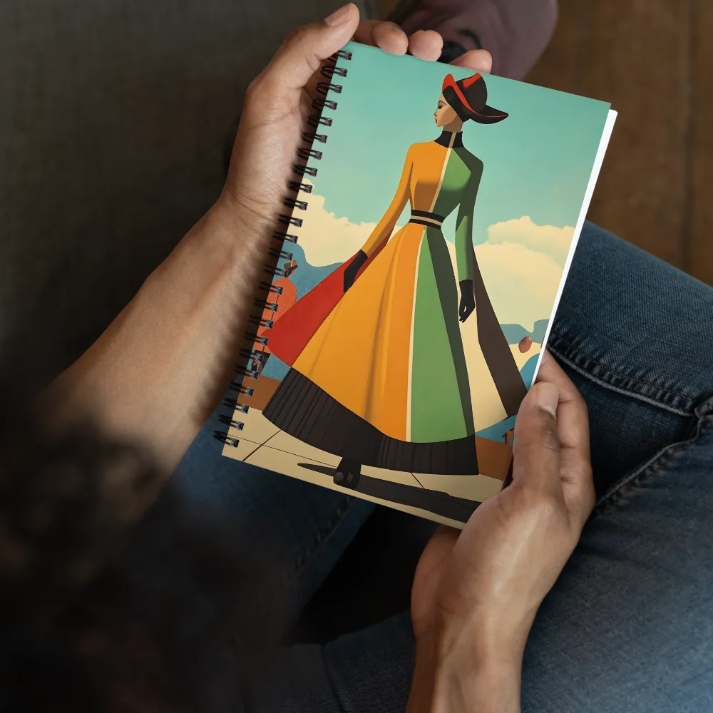 Art Deco Fashion Figure 
 Spiral Notebook | 140 pages