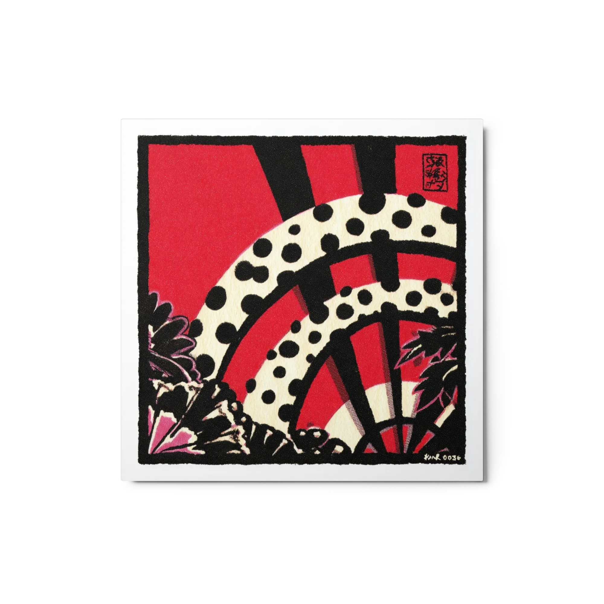 Polka Dot Folding Fan